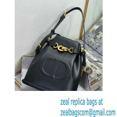 dior black Saddle CD-Embossed Calfskin Medium C'est Bag 2023