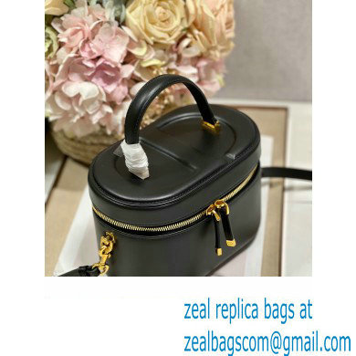 dior black calfskin Small CD Signature Vanity Case 2023