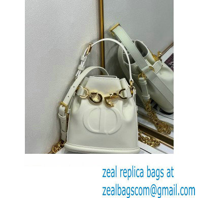 dior white CD-Embossed Calfskin small C'est Bag 2023 - Click Image to Close