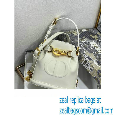 dior white CD-Embossed Calfskin small C'est Bag 2023 - Click Image to Close