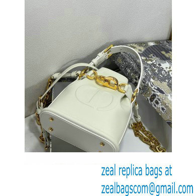 dior white CD-Embossed Calfskin small C'est Bag 2023 - Click Image to Close