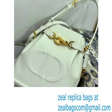 dior white Saddle CD-Embossed Calfskin Medium C'est Bag 2023