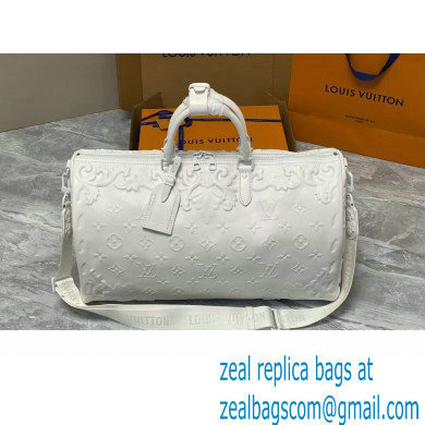 louis vuitton Keepall Bandouliere 50 M21845 WHITE 2023