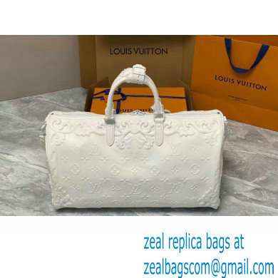 louis vuitton Keepall Bandouliere 50 M21845 WHITE 2023