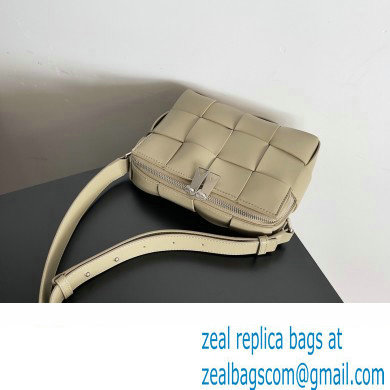 Bottega Veneta Cassette Small Intreccio leather Camera Bag Beige