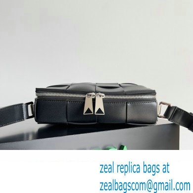 Bottega Veneta Cassette Small Intreccio leather Camera Bag Black