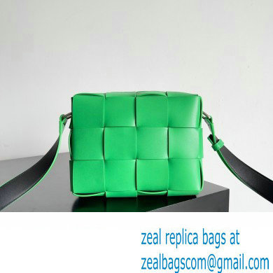 Bottega Veneta Cassette Small Intreccio leather Camera Bag Green