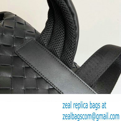 Bottega Veneta Intrecciato leather Backpack Bag Black - Click Image to Close