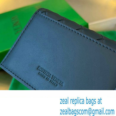 Bottega Veneta Intrecciato leather Business Card Case 605720 Dark Blue