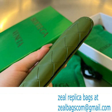 Bottega Veneta Intrecciato leather Business Card Case 605720 Dark Green