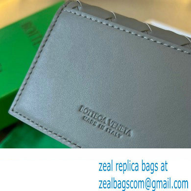 Bottega Veneta Intrecciato leather Business Card Case 605720 Gray/Blue - Click Image to Close