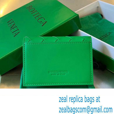 Bottega Veneta Intrecciato leather Business Card Case 605720 Green