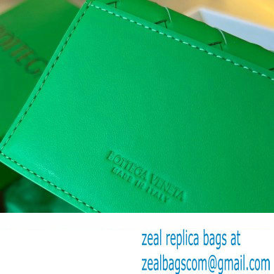 Bottega Veneta Intrecciato leather Business Card Case 605720 Green - Click Image to Close