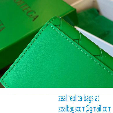 Bottega Veneta Intrecciato leather Business Card Case 605720 Green - Click Image to Close