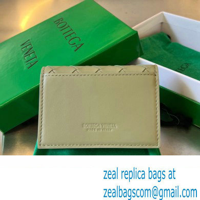 Bottega Veneta Intrecciato leather Business Card Case 605720 Light Green