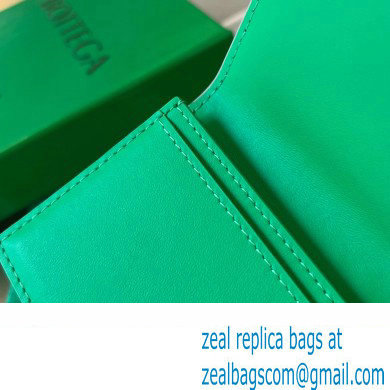 Bottega Veneta Intrecciato leather Business Card Case 605720 Light Green - Click Image to Close