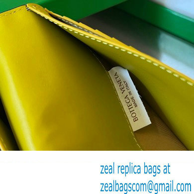 Bottega Veneta Intrecciato leather Long Wallet 676593 Dark Gray/Yellow