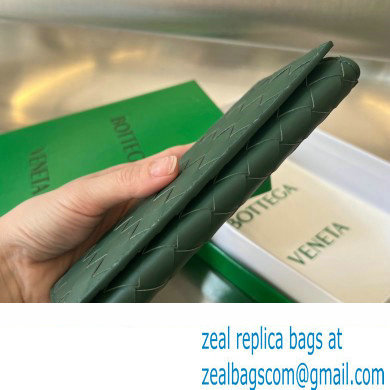 Bottega Veneta Intrecciato leather Long Wallet 676593 Dark Green