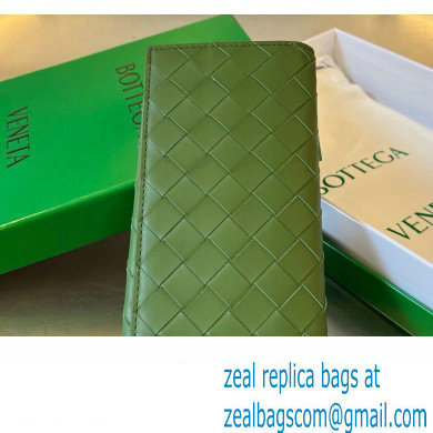 Bottega Veneta Intrecciato leather Long Wallet 676593 Green