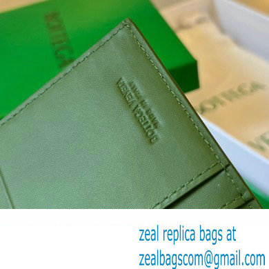 Bottega Veneta Intrecciato leather Long Wallet 676593 Green - Click Image to Close