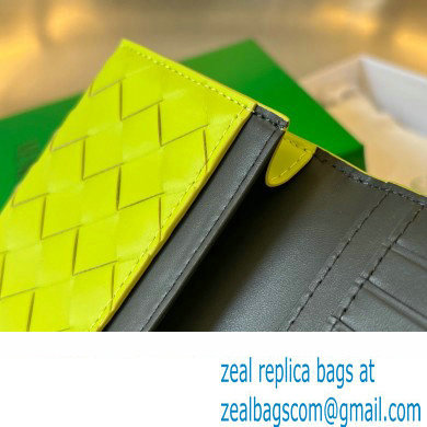 Bottega Veneta Intrecciato leather Long Wallet 676593 Kiwi Green - Click Image to Close