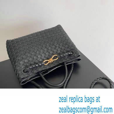 Bottega Veneta Intrecciato leather Medium Andiamo top handle Bag Black