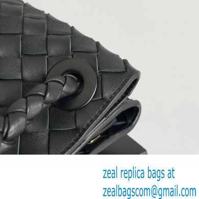 Bottega Veneta Intrecciato leather Medium Andiamo top handle Bag Black
