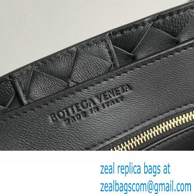 Bottega Veneta Intrecciato leather Medium Andiamo top handle Bag Black