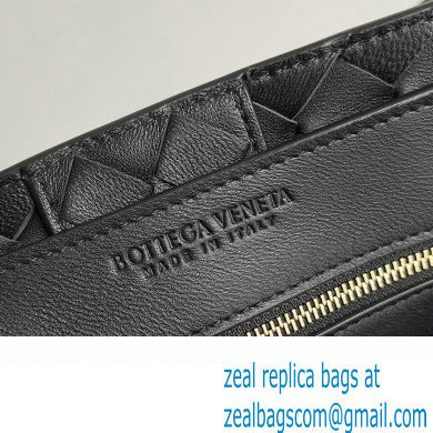 Bottega Veneta Intrecciato leather Medium Andiamo top handle Bag Black - Click Image to Close