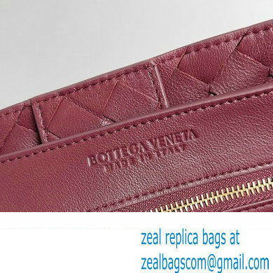 Bottega Veneta Intrecciato leather Medium Andiamo top handle Bag Burgundy