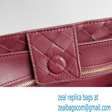 Bottega Veneta Intrecciato leather Medium Andiamo top handle Bag Burgundy