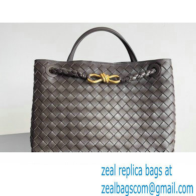 Bottega Veneta Intrecciato leather Medium Andiamo top handle Bag Coffee