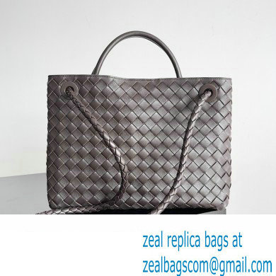 Bottega Veneta Intrecciato leather Medium Andiamo top handle Bag Coffee - Click Image to Close