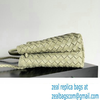 Bottega Veneta Intrecciato leather Medium Andiamo top handle Bag Light Green