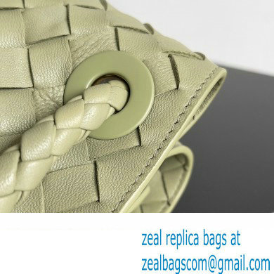 Bottega Veneta Intrecciato leather Medium Andiamo top handle Bag Light Green