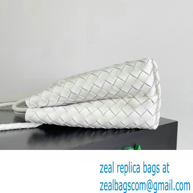 Bottega Veneta Intrecciato leather Medium Andiamo top handle Bag White - Click Image to Close