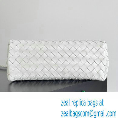 Bottega Veneta Intrecciato leather Medium Andiamo top handle Bag White