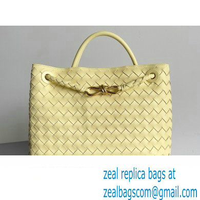 Bottega Veneta Intrecciato leather Medium Andiamo top handle Bag Yellow