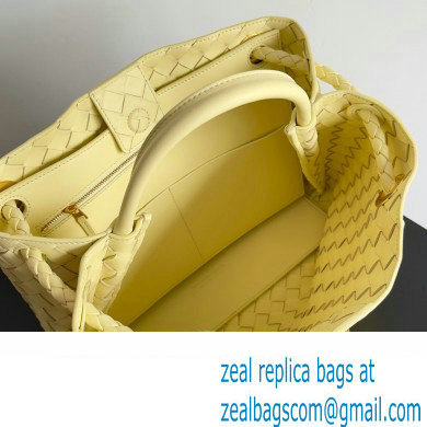 Bottega Veneta Intrecciato leather Medium Andiamo top handle Bag Yellow
