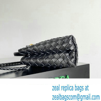 Bottega Veneta Intrecciato leather Small Andiamo top handle Bag Black - Click Image to Close