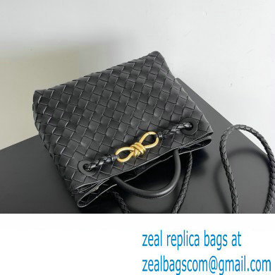 Bottega Veneta Intrecciato leather Small Andiamo top handle Bag Black