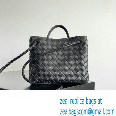 Bottega Veneta Intrecciato leather Small Andiamo top handle Bag Black