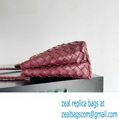 Bottega Veneta Intrecciato leather Small Andiamo top handle Bag Burgundy