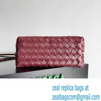 Bottega Veneta Intrecciato leather Small Andiamo top handle Bag Burgundy - Click Image to Close