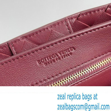 Bottega Veneta Intrecciato leather Small Andiamo top handle Bag Burgundy