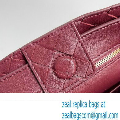 Bottega Veneta Intrecciato leather Small Andiamo top handle Bag Burgundy