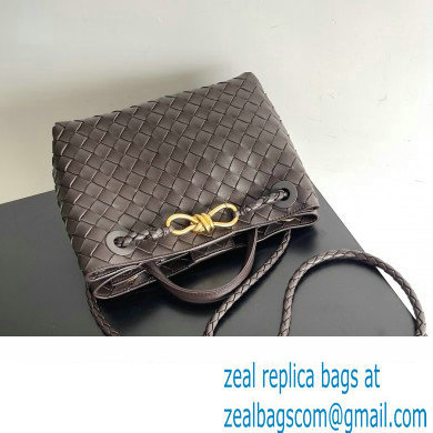 Bottega Veneta Intrecciato leather Small Andiamo top handle Bag Coffee