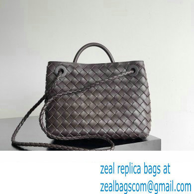 Bottega Veneta Intrecciato leather Small Andiamo top handle Bag Coffee