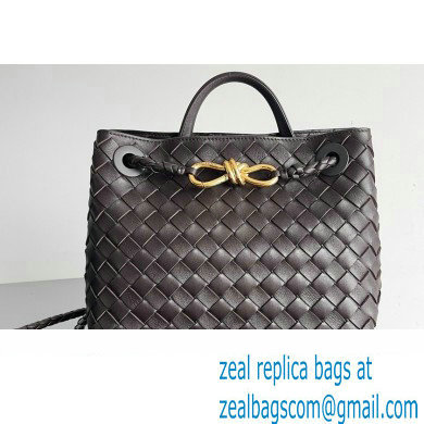 Bottega Veneta Intrecciato leather Small Andiamo top handle Bag Coffee - Click Image to Close