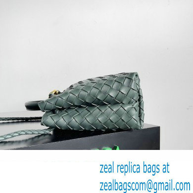 Bottega Veneta Intrecciato leather Small Andiamo top handle Bag Green - Click Image to Close